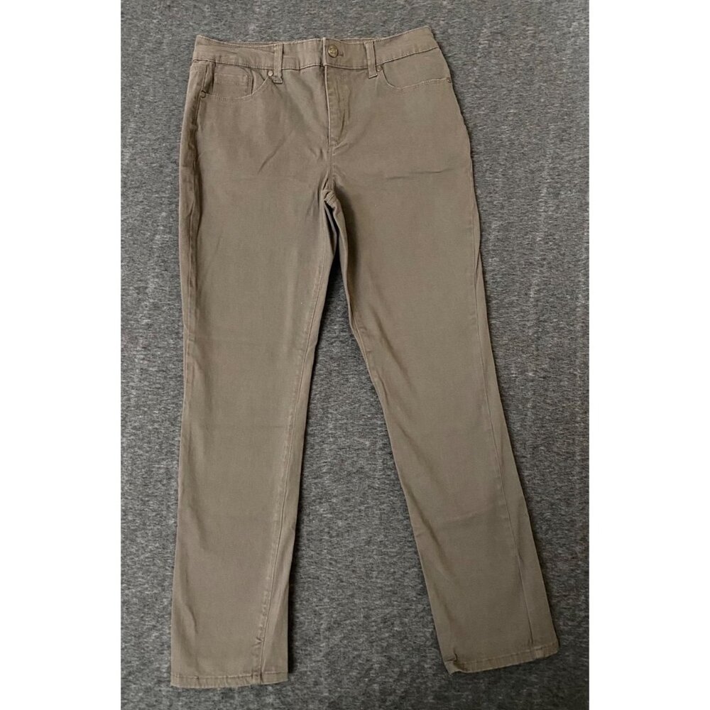 Bandolino Amy Womens Khaki Pants Size 6 Straight Leg Brown‎ Tan Cotton Stretch